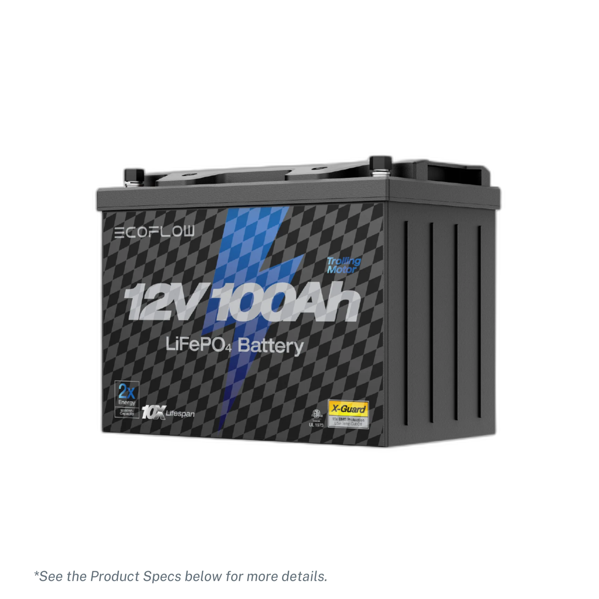 EcoFlow 12V 100Ah Lithium Battery (Open Box)