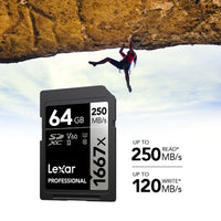 Lexar Professional 64GB 1667x SD Card