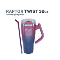 Raptor Drinkware Twist Tumbler 32 oz Burgundy