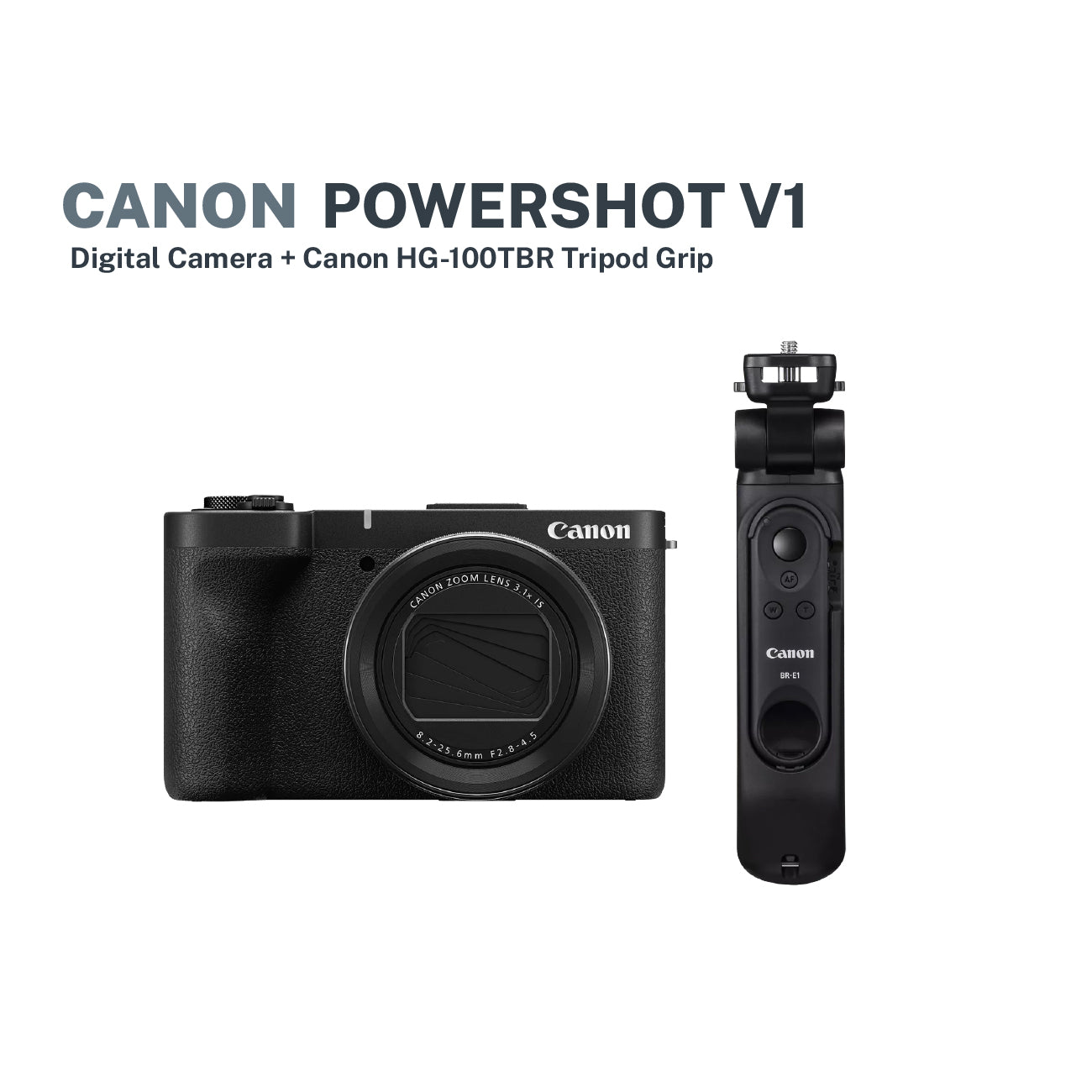 Canon PowerShot V1 Digital Camera Canon HG-100TBR Tripod Grip