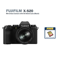 Fujifilm X-S20 Mirrorless Camera with 18-55mm Lens (Black) with free 128GB Memory Card