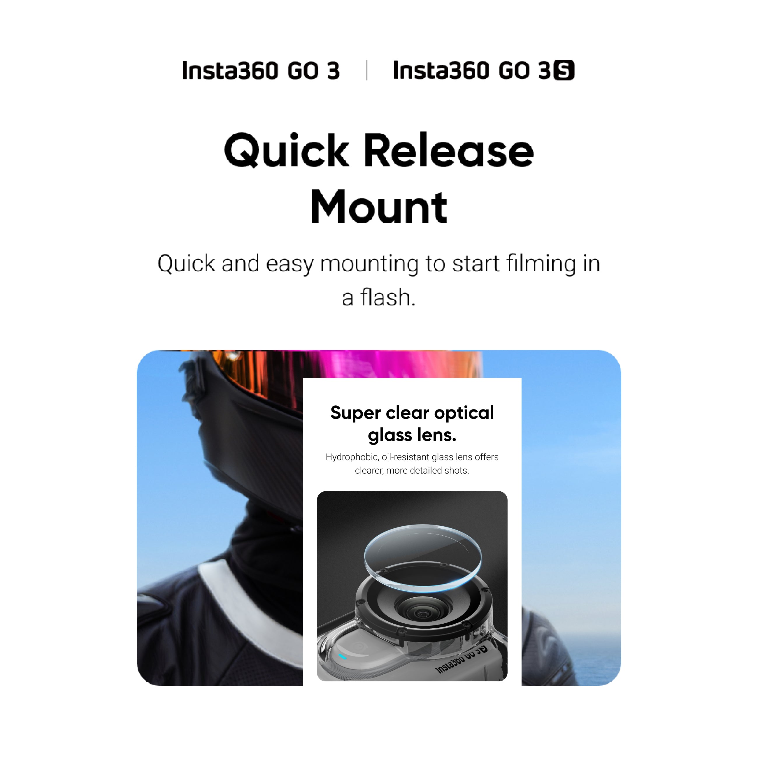 Quick Release Mount Accessory for Insta360 GO 3 and 3S