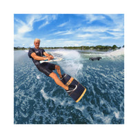 Guy wakeboarding using the Insta360 X3 Water Sports Rope Mount