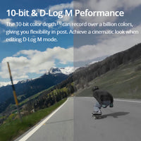 DJI Osmo Action 4 with man skateboarding