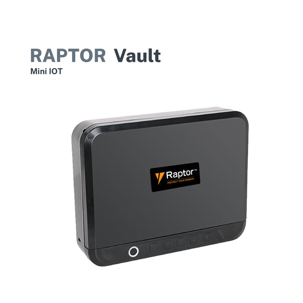Raptor Case Vault Safe Fingerprint & Password Mini-Box (Black)