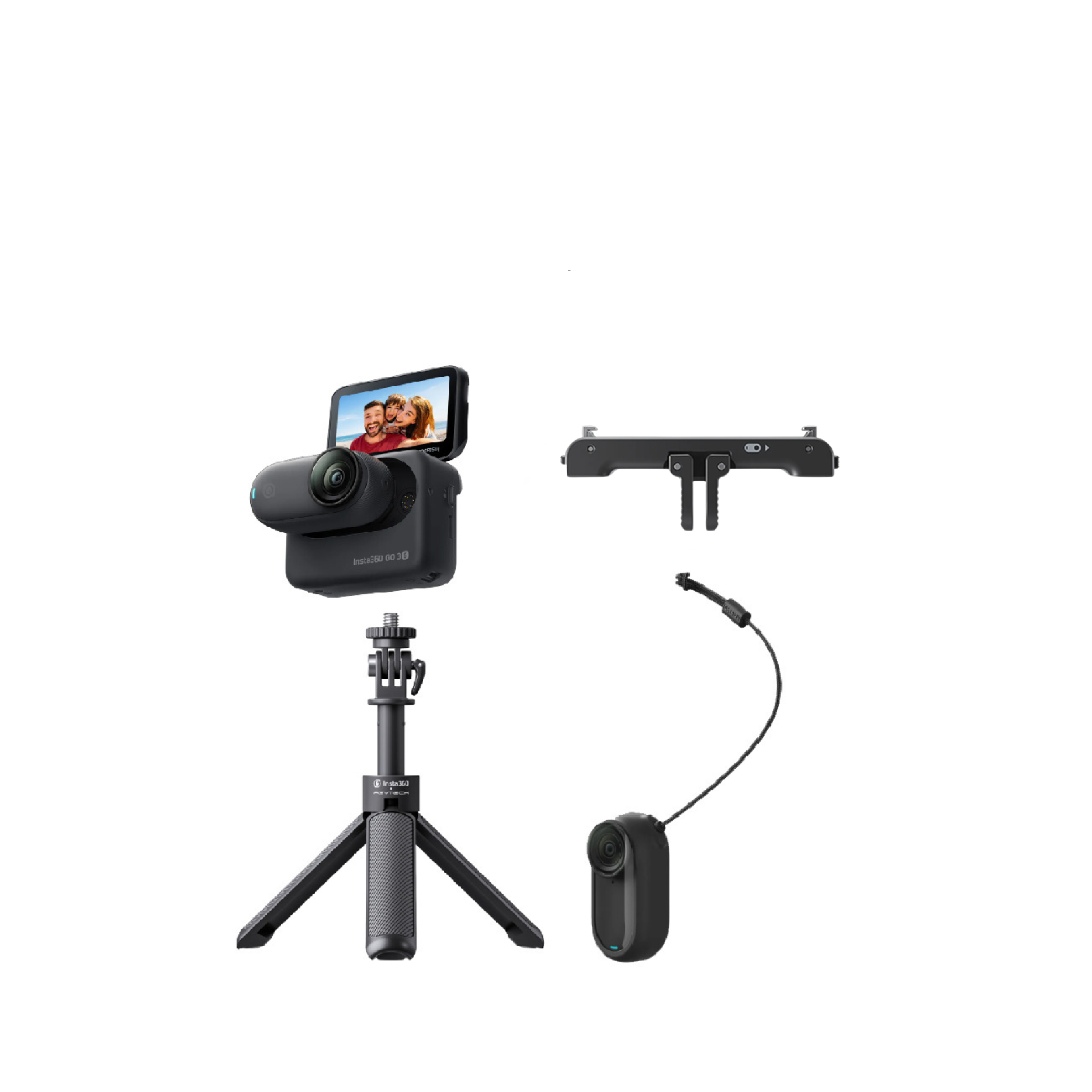 Insta360 GO 3S Action Camera Midnight Black Color Travel Bundle
