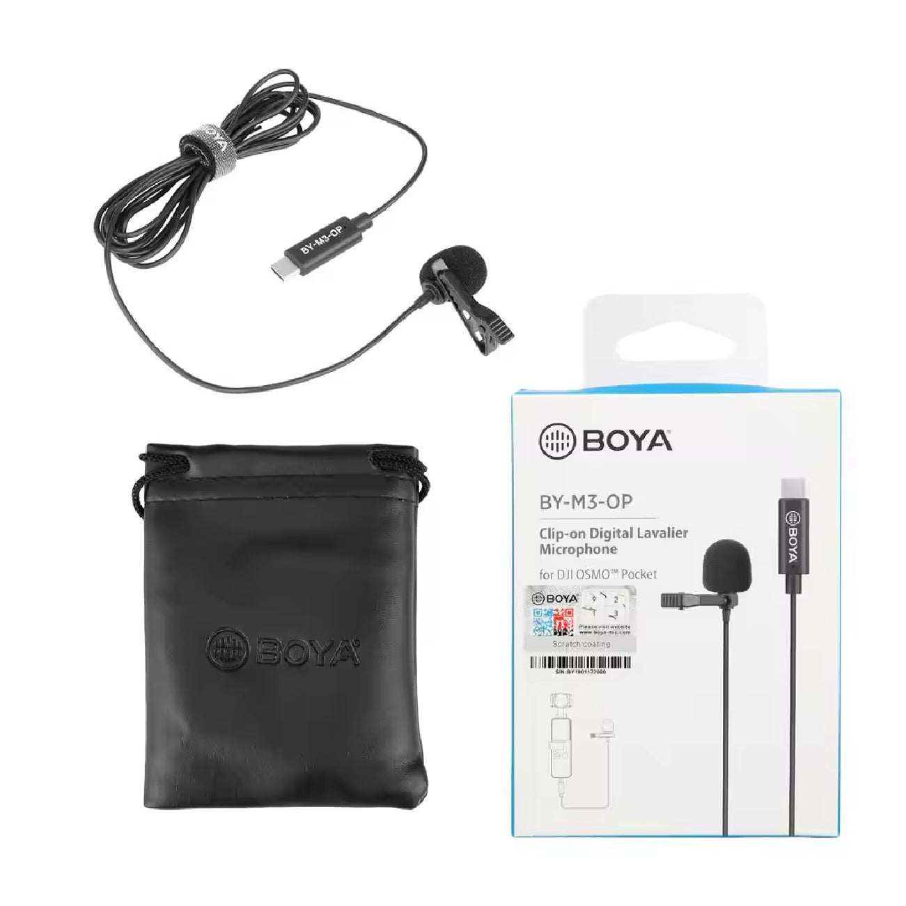 BOYA BY-M3-OP CLIP ON DIGITAL LAVALIER MICROPHONE FOR DJI OSMO BY-M3-OP