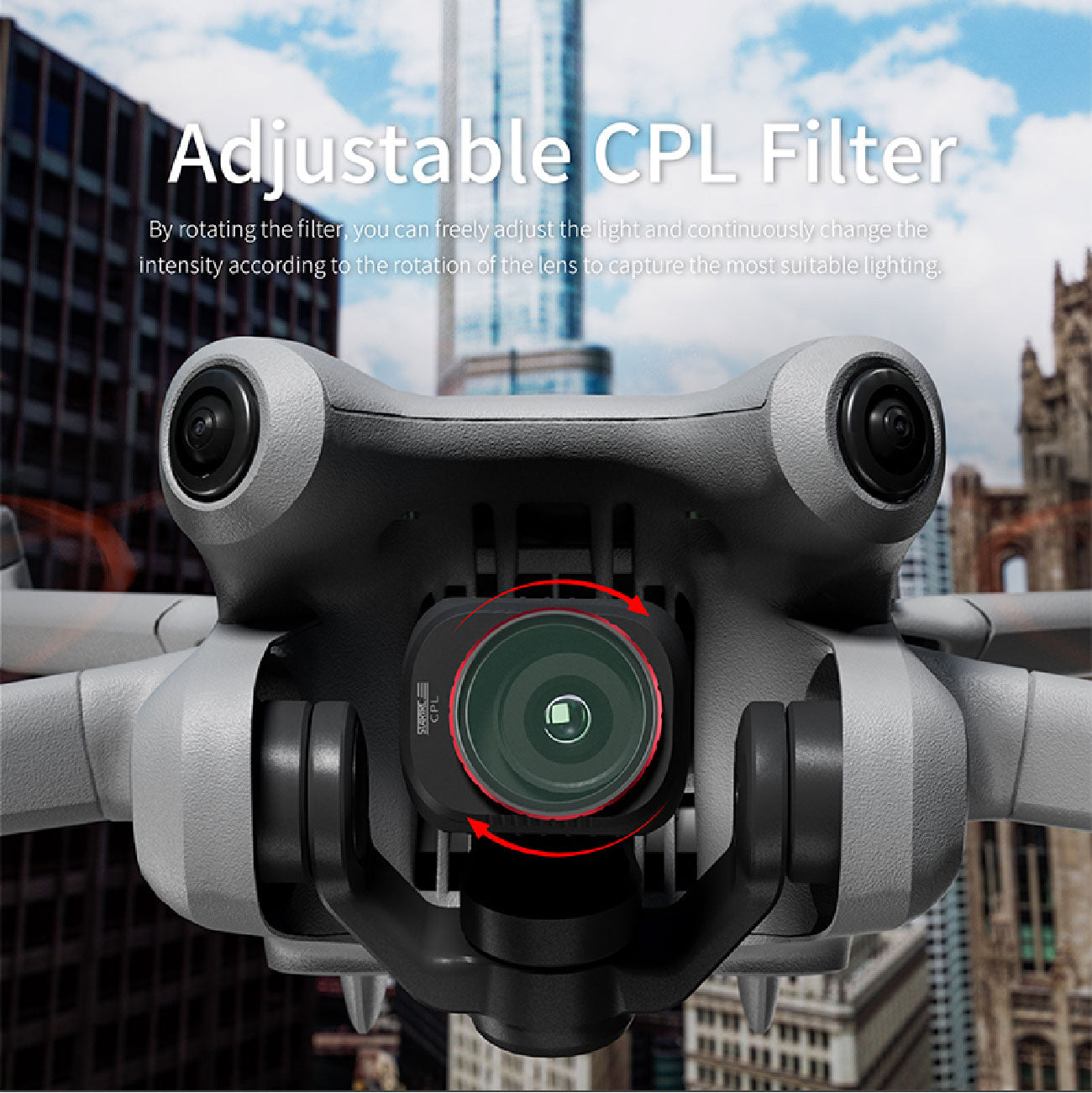 Adjustable STARTRC CPL Filter for the DJI Mini 4 Pro