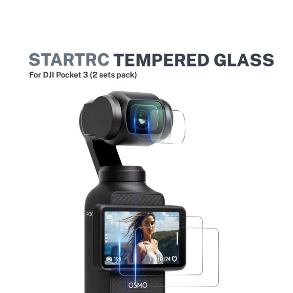 STARTRC Tempered glass for DJI Pocket 3 (2 sets pack)