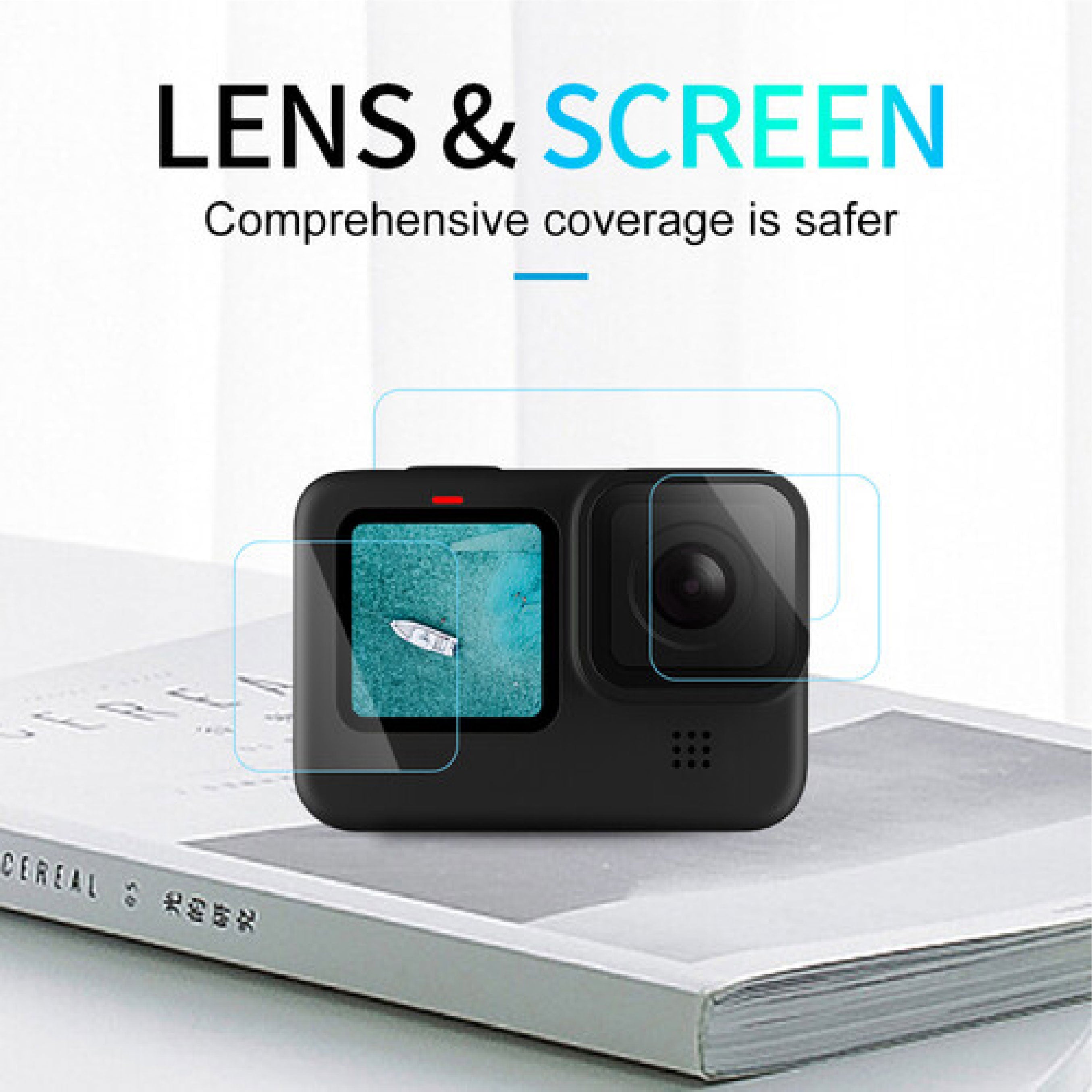 Telesin Lens and Screen Tempered Glass Film protector for DJI GoPro Hero 11
