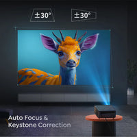 Enjoy auto-focus and keystone correcting with the Yaber Entertainment Projector Pro U6