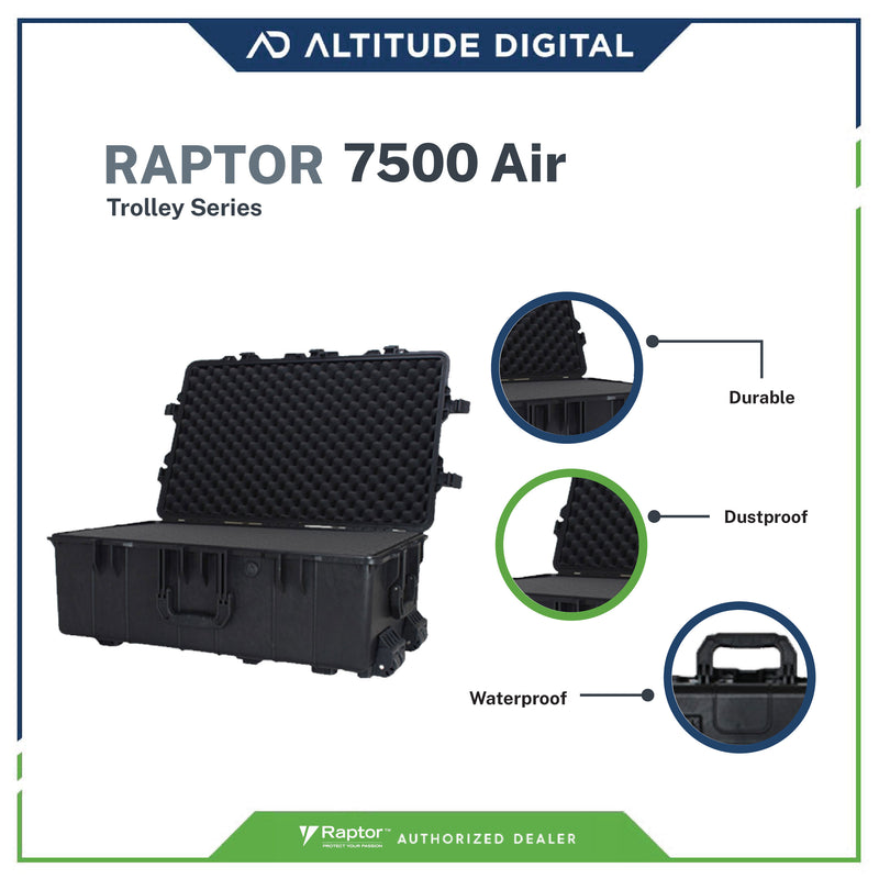 Raptor Case Air Trolley 7500 for Camera, Gimbals, Drones