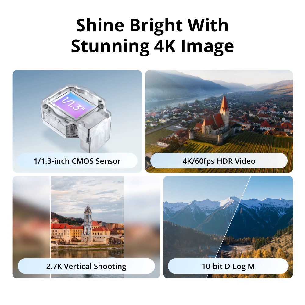 Capture 4k images with the DJI Flip Drone