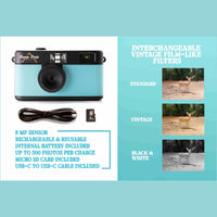 Vintage film-like filters of the Camp Snap 103B Digital Camera
