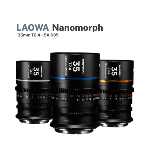 Laowa Nanomorph 35mm T2.4 1.5x S35 Anamorphic Lens (Blue) (Pre-Order)