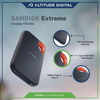 Sandisk Extreme Portable 1TB SSD Features