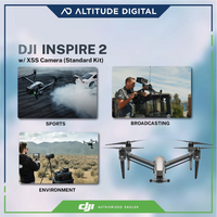 DJI Inspire 2 with an X5S Camera is perfect for sports, broadcasting, and environmental shots