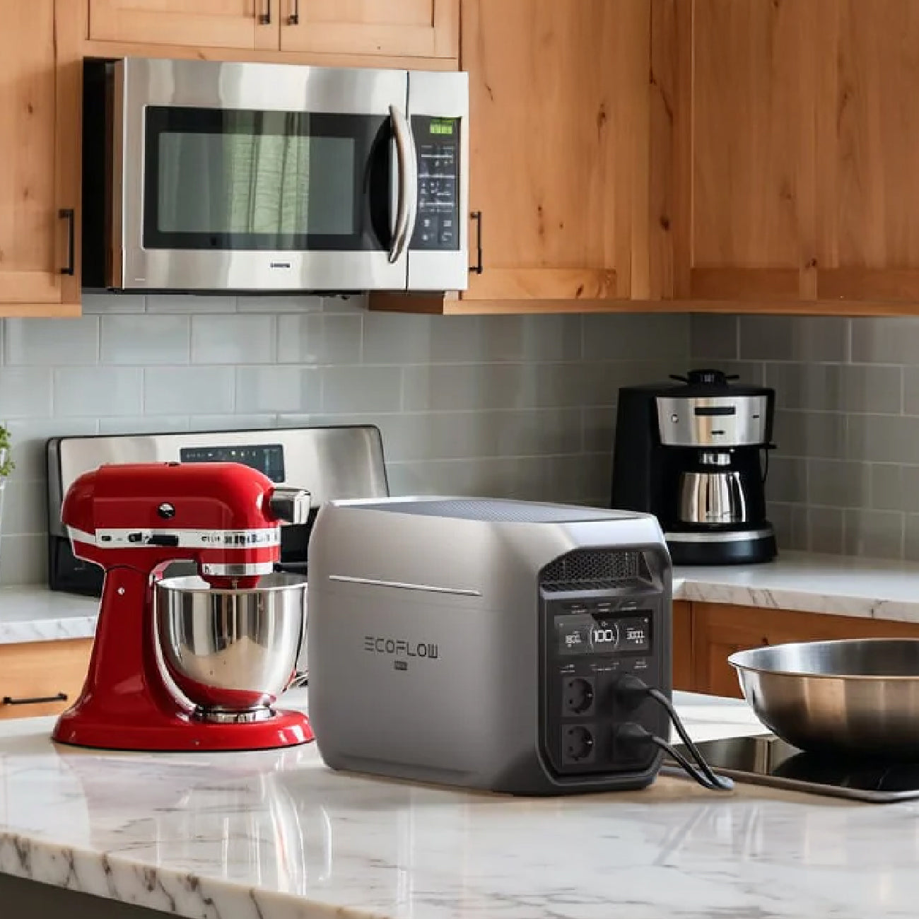 EcoFlow portable power station powering kitchen appliances in a modern home environment | Altitude Philippines