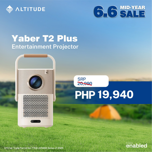 Yaber Entertainment Projector T2 Plus Auto Focus Portable 1080P with JBL Sound, Dolby Audio, Built-in TV Dongle, and NFC Screen Cast
