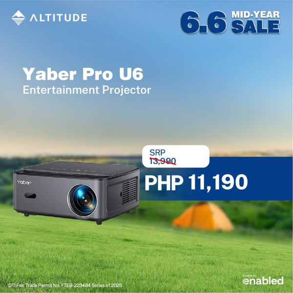 Yaber Entertainment Projector Pro U6 Auto Focus Native 1080P 800 ANSI Lumens with Smart System and Built-in Apps