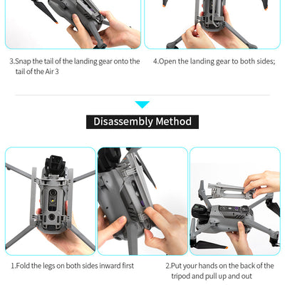 Illustration of how to disassemble the STARTRC Foldable Landing Gear