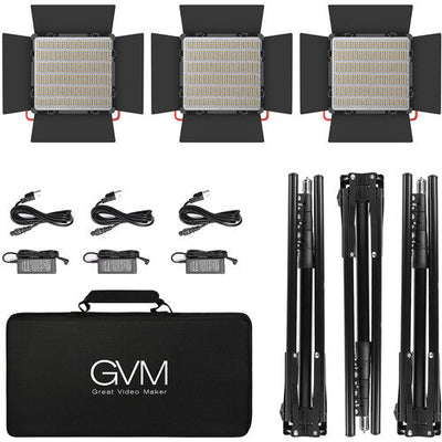 GVM 1200D RGB LED Light Panel (3-Light Kit)