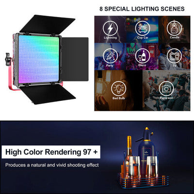 GVM 1200D RGB LED Light Panel (3-Light Kit)