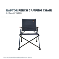 Raptor Perch Camping Chair- Jet Black (Open Box)
