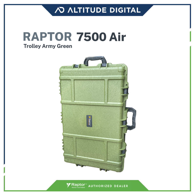 Raptor 7500 Air Waterproof, Dustproof Trolley and Carry On Hard Case for Camera, Gimbals, Drones