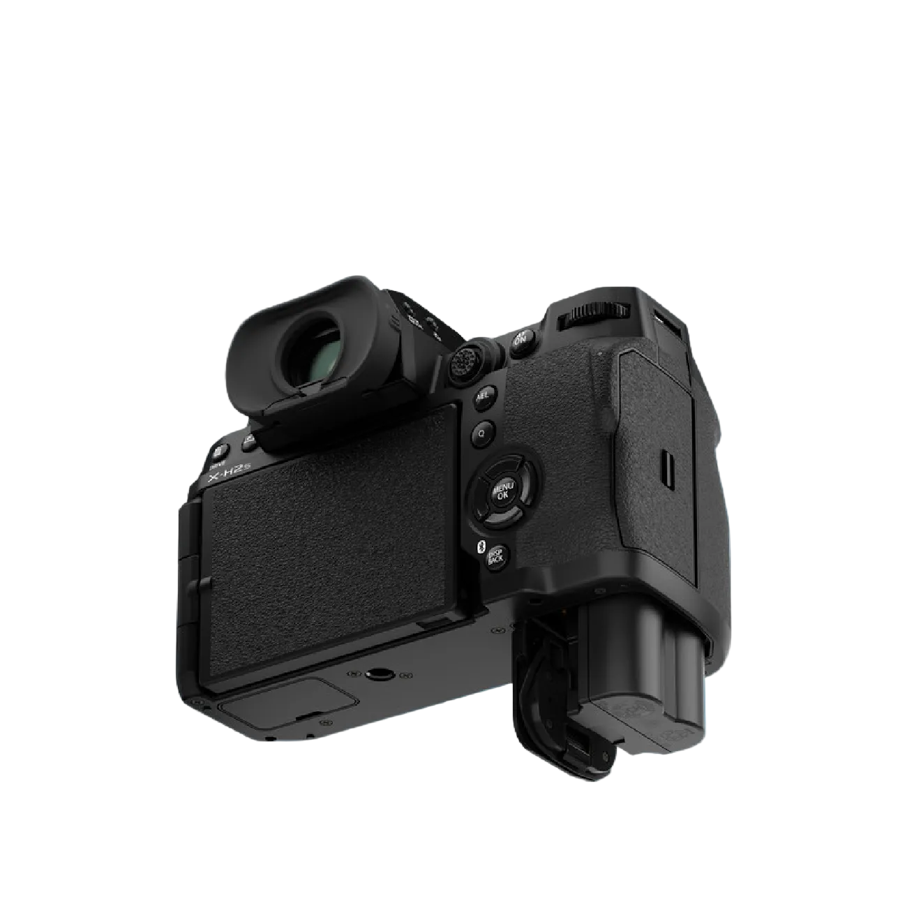 Battery Slot of th Fujifilm X-HS2 Mirrorless Camera