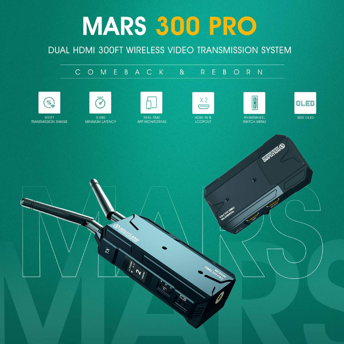 HOLLYLAND Mars300 pro Enhanced（強化モデル） レビュー】ワイヤレスで映像確認が可能なHollyland MARS 300 PRO