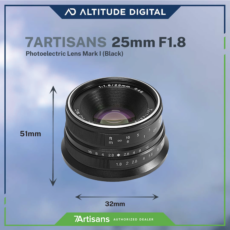 7Artisans 25mm F1.8 APS-C Manual Focus Prime Fixed Lens