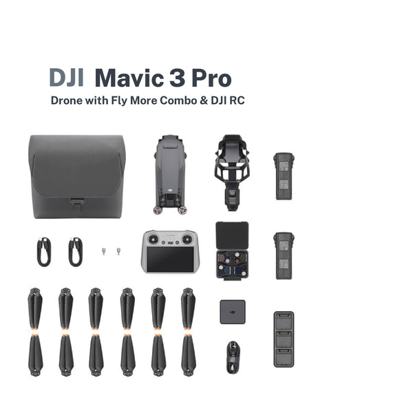 DJI Mavic 3 Pro Drone with Fly More Combo & DJI RC with Free Sandisk Extreme MicroSD 64GB