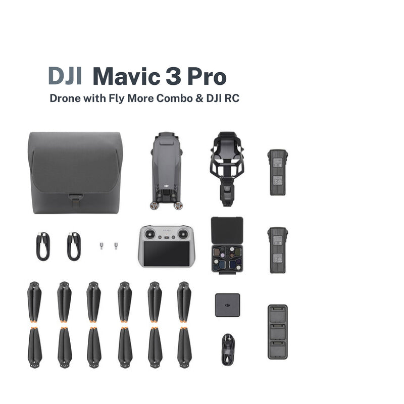 DJI Mavic 3 Pro Drone with Fly More Combo & DJI RC with Free Lexar 64gb SDXC Card