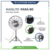 Nanlite Para 90 Quick-Open Softbox Features
