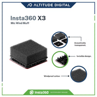 Invisible design of the Insta360 X3 Mic Wind Muff