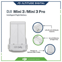 DJI Mini 3 and Mini 3 Pro Flight Battery's has 34 minutes of flight time