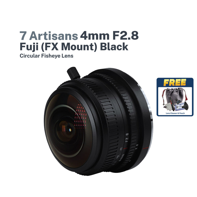 7Artisans 4mm F2.8 Fuji (FX Mount) Black