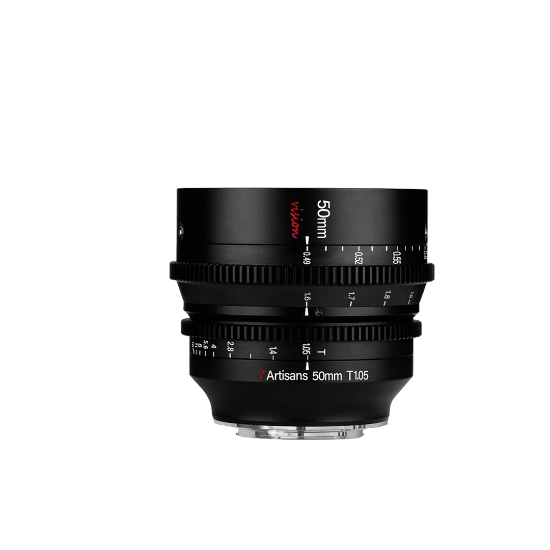7artisans Photoelectric 50mm T1.05 Vision Cine Lens is 3.3 inches long and 3.5 inches wide