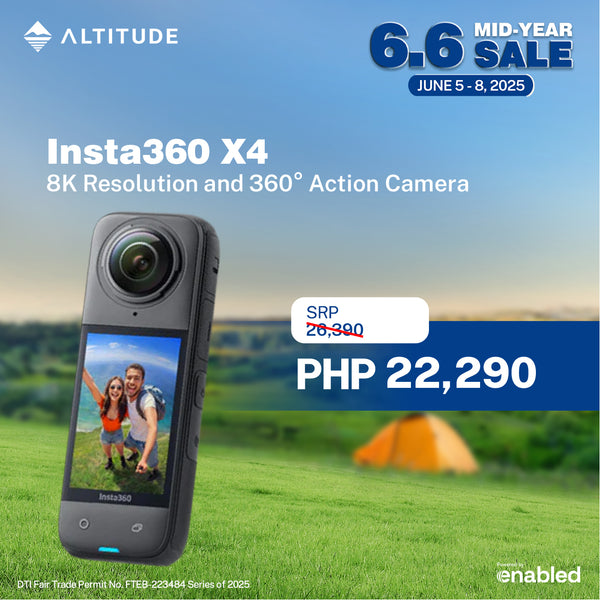 Insta360 X4 Waterproof Action Camera with 8K Resolution and 360° Active HDR Video Capture