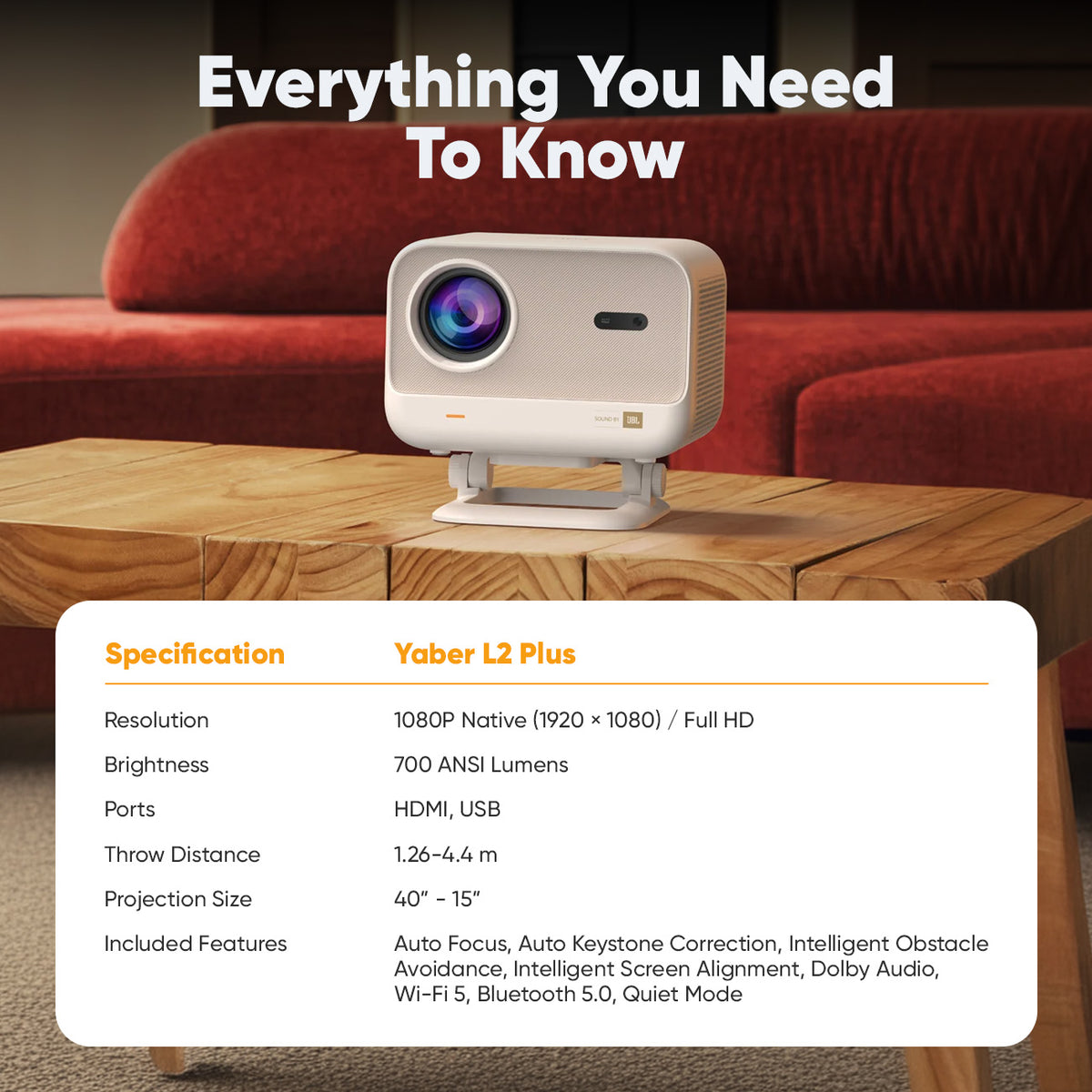 Yaber L2 Plus HD Projector