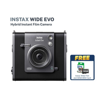 Instax Wide Evo Hybrid Instant Film Camera with Free 32GB MSD Card and Film