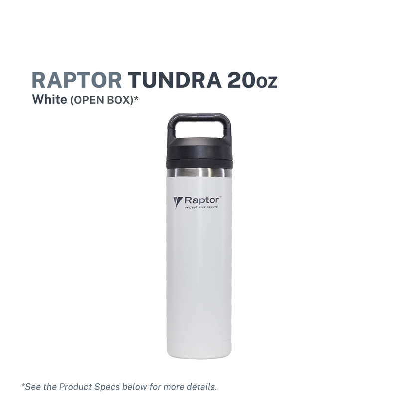 Raptor Drinkware Tundra Tumbler 20z - White (Open Box)