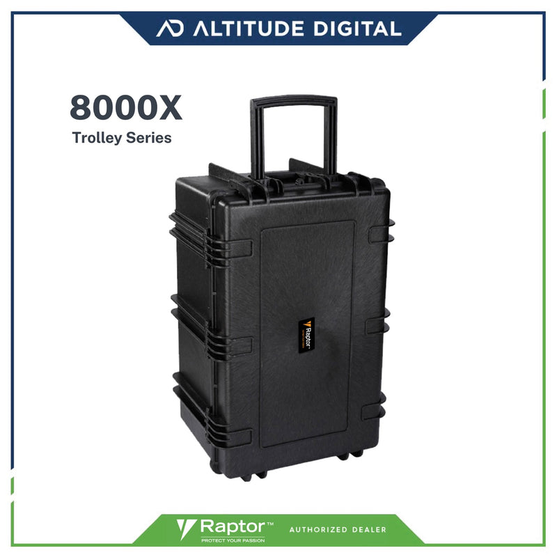 Raptor 8000X Waterproof / Dustproof Trolley and Carry On Hard Case (for Camera, Drones, etc)
