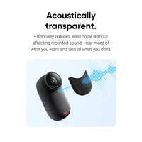 Insta360 GO 3S Mic Wind Muff improves audio clarity by reducing wind and ambient noise