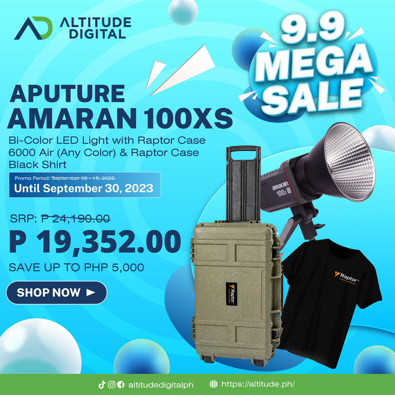 Aputure Amaran 100xs Bi-Color LED Light + Raptor Case 6000 Air (Any Color)