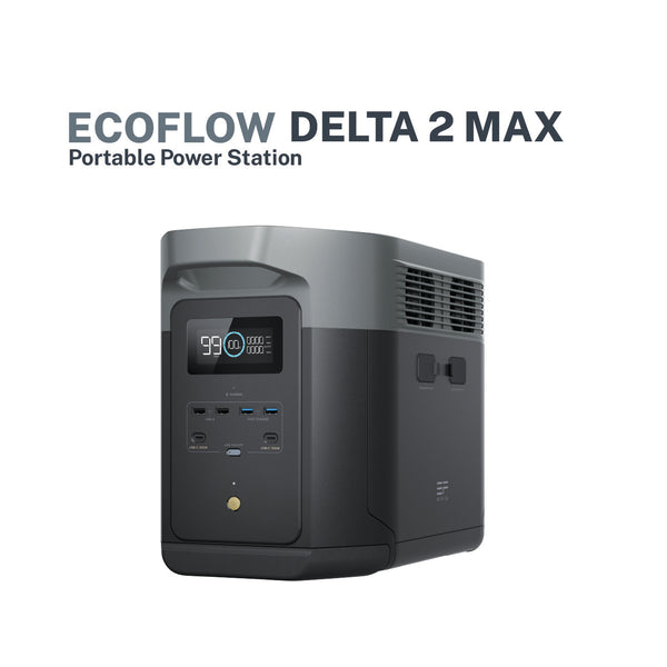 Ecoflow Delta 2 Max Portable Power Station w/ Free 1pc of 100W Rigid Solar Panel