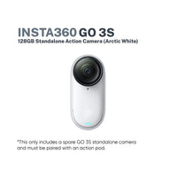 Insta360 Go 3S 128GB Standalone Action Camera (Arctic White)