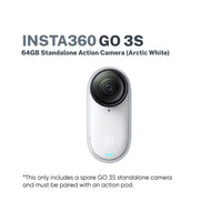 Insta360 Go 3S 64GB Standalone Action Camera (Arctic White)