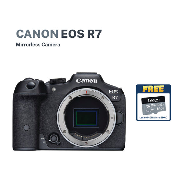 Canon EOS R7 Mirrorless Camera Body With FREE Lexar 64gb SDXC